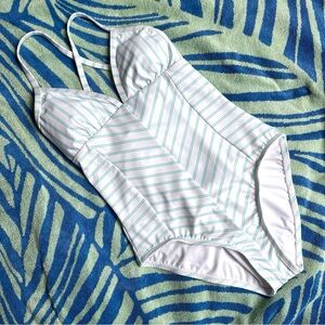 Splendid Striped Seafoam Swimsuit XS